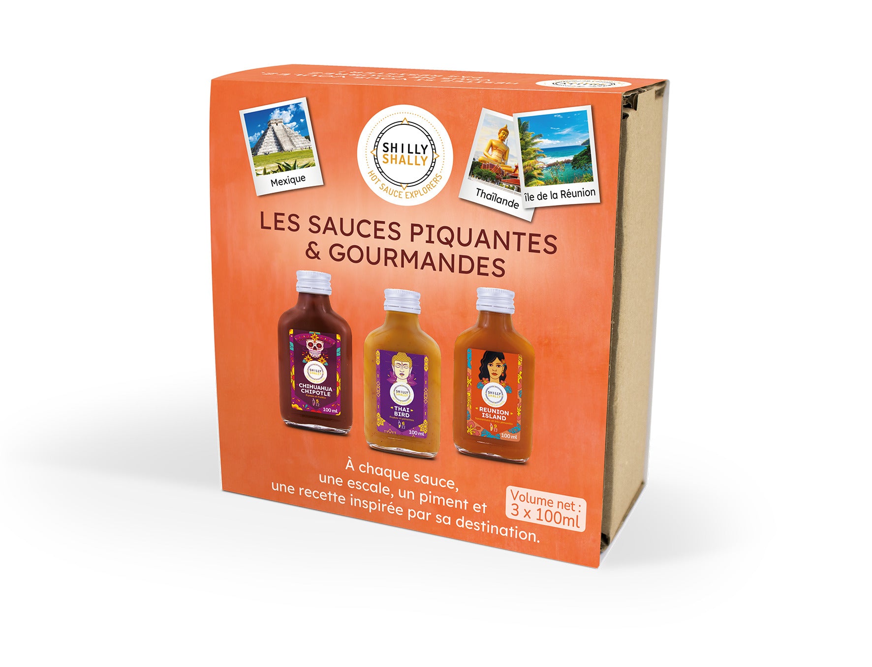 Coffret cadeau de 3 sauces pimentées - Les escales incontournables