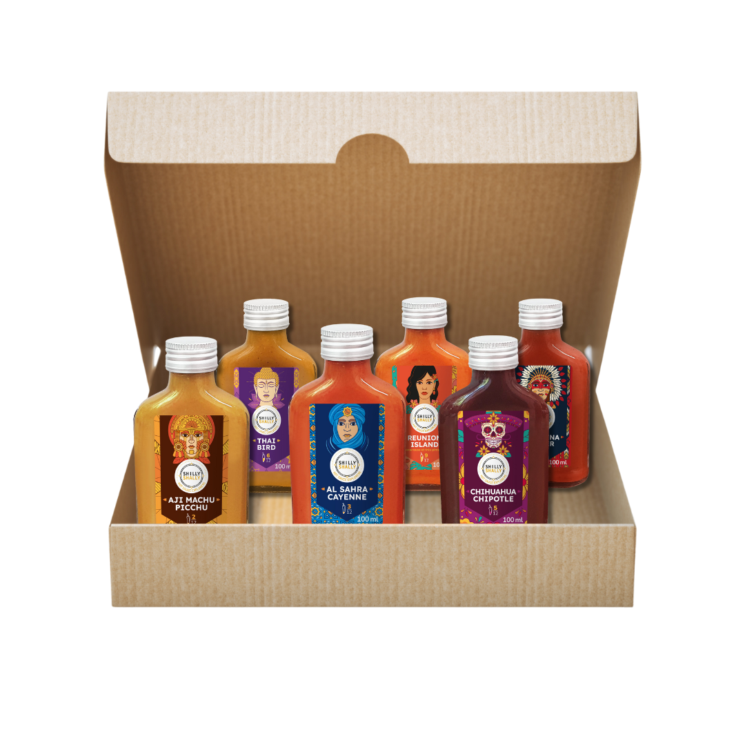 Coffret cadeau de 6 sauces pimentées - Le tour du monde piquant et gourmand