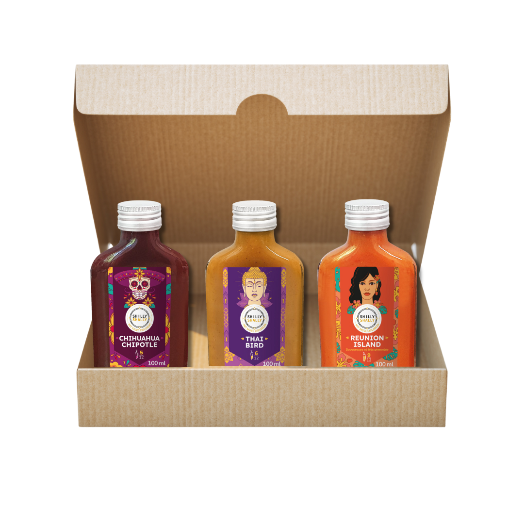 Coffret cadeau de 3 sauces pimentées - Les escales incontournables