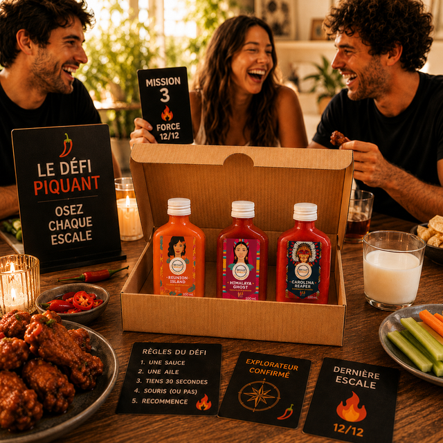 Coffret 3 Sauces Piquantes - Force 6 à 12/12 - Destinations Finales
